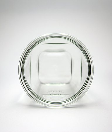  545 ml WECK-Quadroglas mit Glasdeckel 