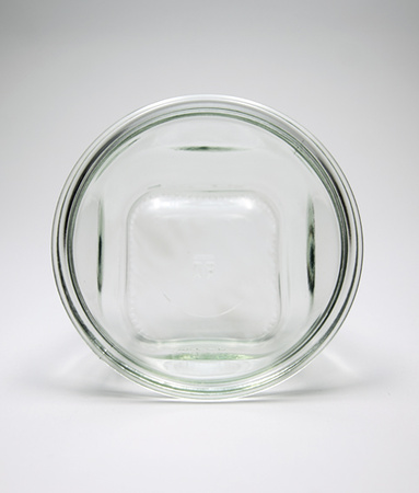  290 ml WECK-Quadroglas mit Glasdeckel 